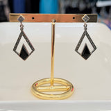 Sterling Silver with Black Onyx Earrings