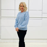 Blue 100% Cotton Daisy Jumper