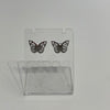 Silver Plated Butterfly Stud Earrings