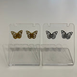 Silver Plated Butterfly Stud Earrings