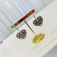 Filagree Heart Earrings