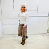 White Long Sleeve Gracie Top
