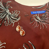 Red Jasper Drop Earrings - Silver