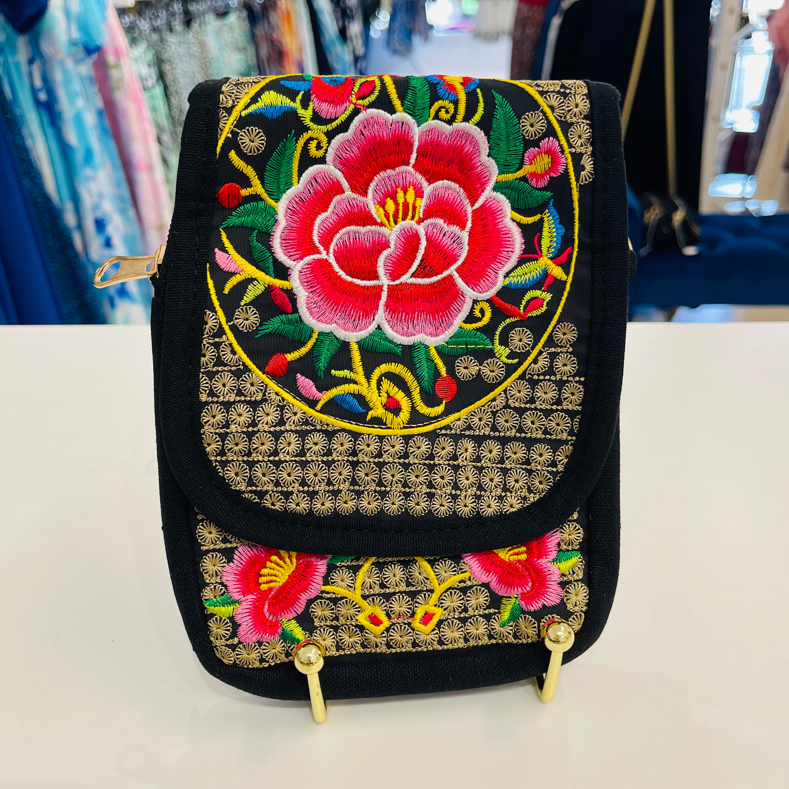 Embroidered Phone Bag