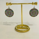 Aztec Round drop earrings Easily match