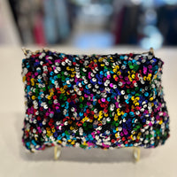 Rainbow Sequin Evening Bag