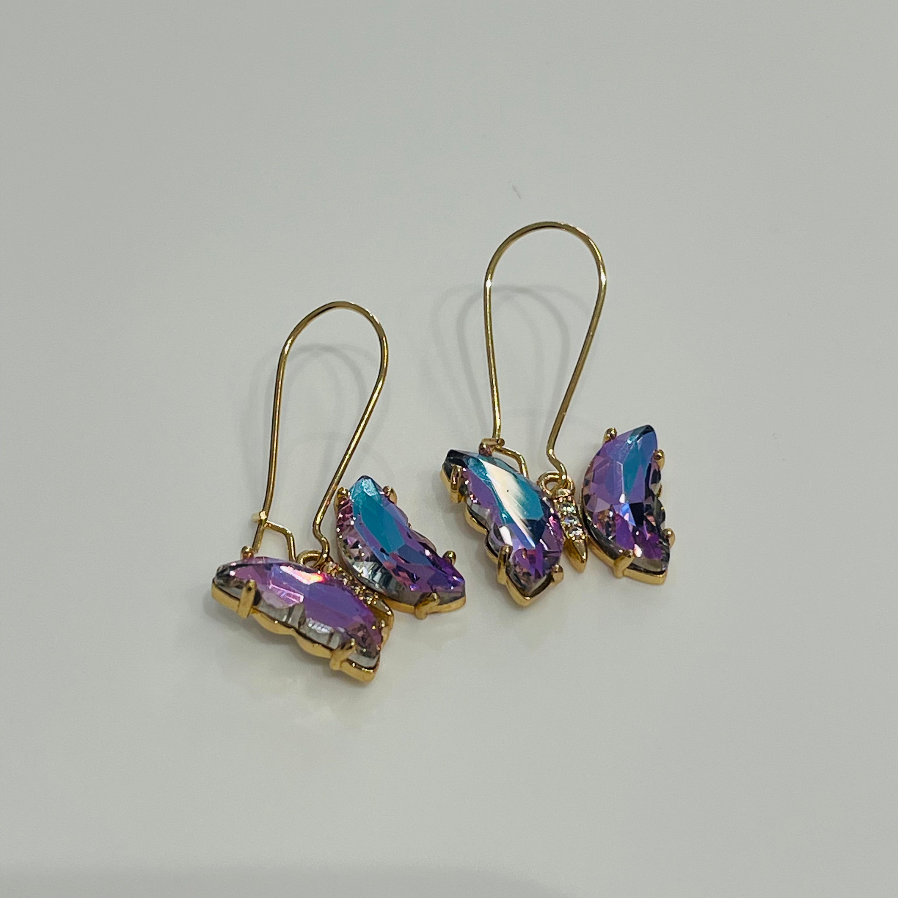 Crystal butterfly earrings