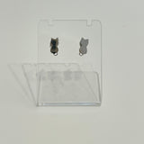 Silver cat stud earrings