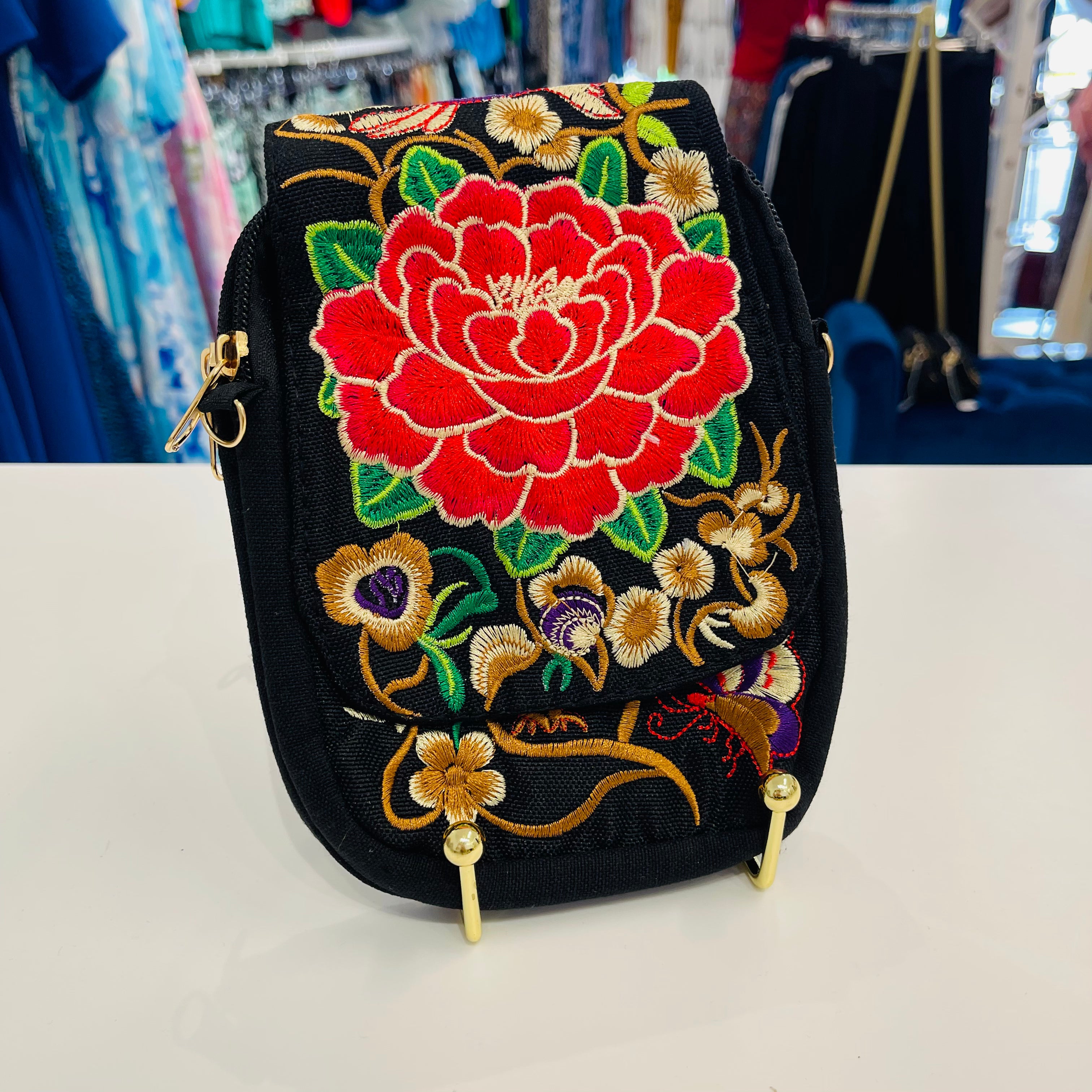 Embroidered Phone Bag