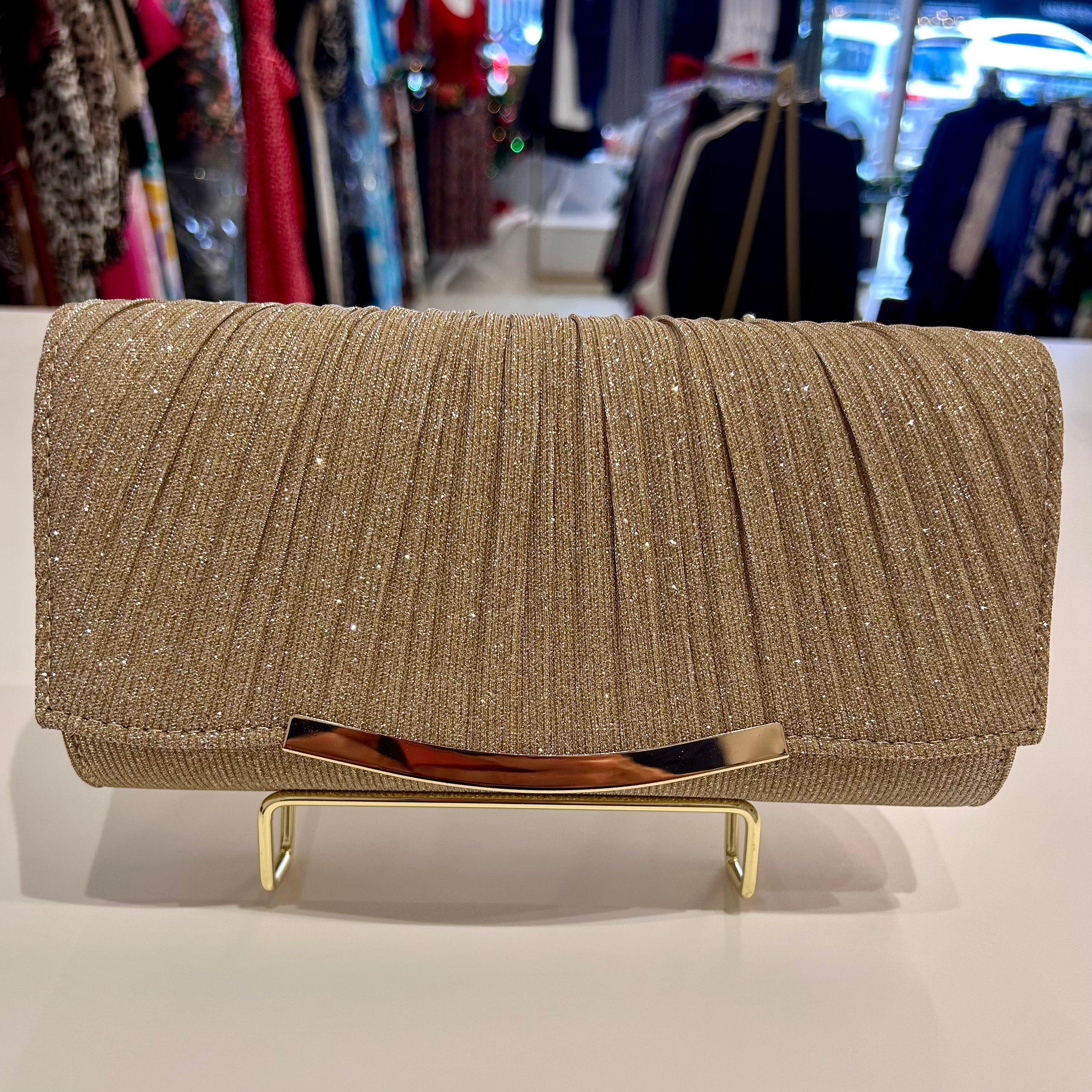 Gold Sparkly Evening Bag 