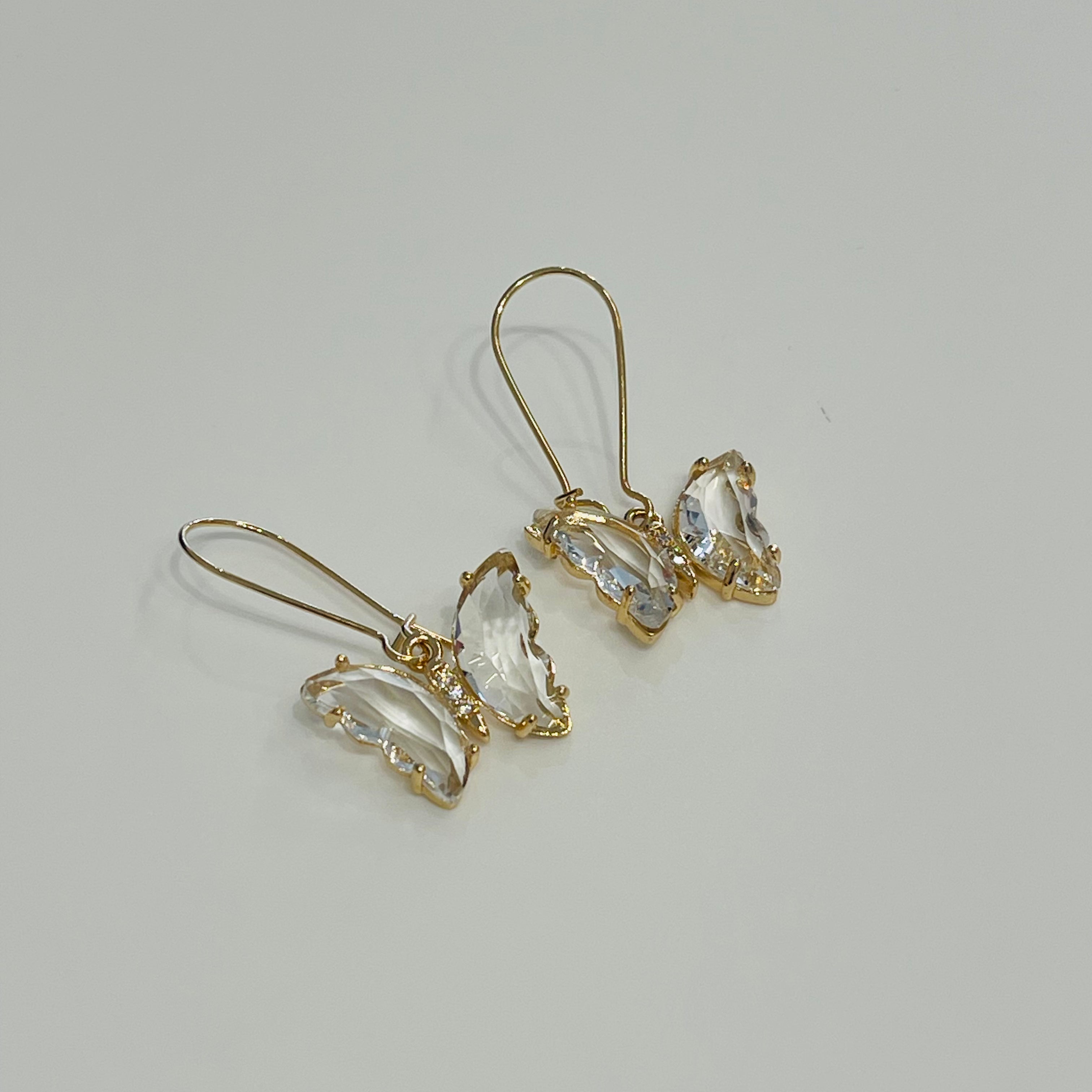 Crystal butterfly earrings