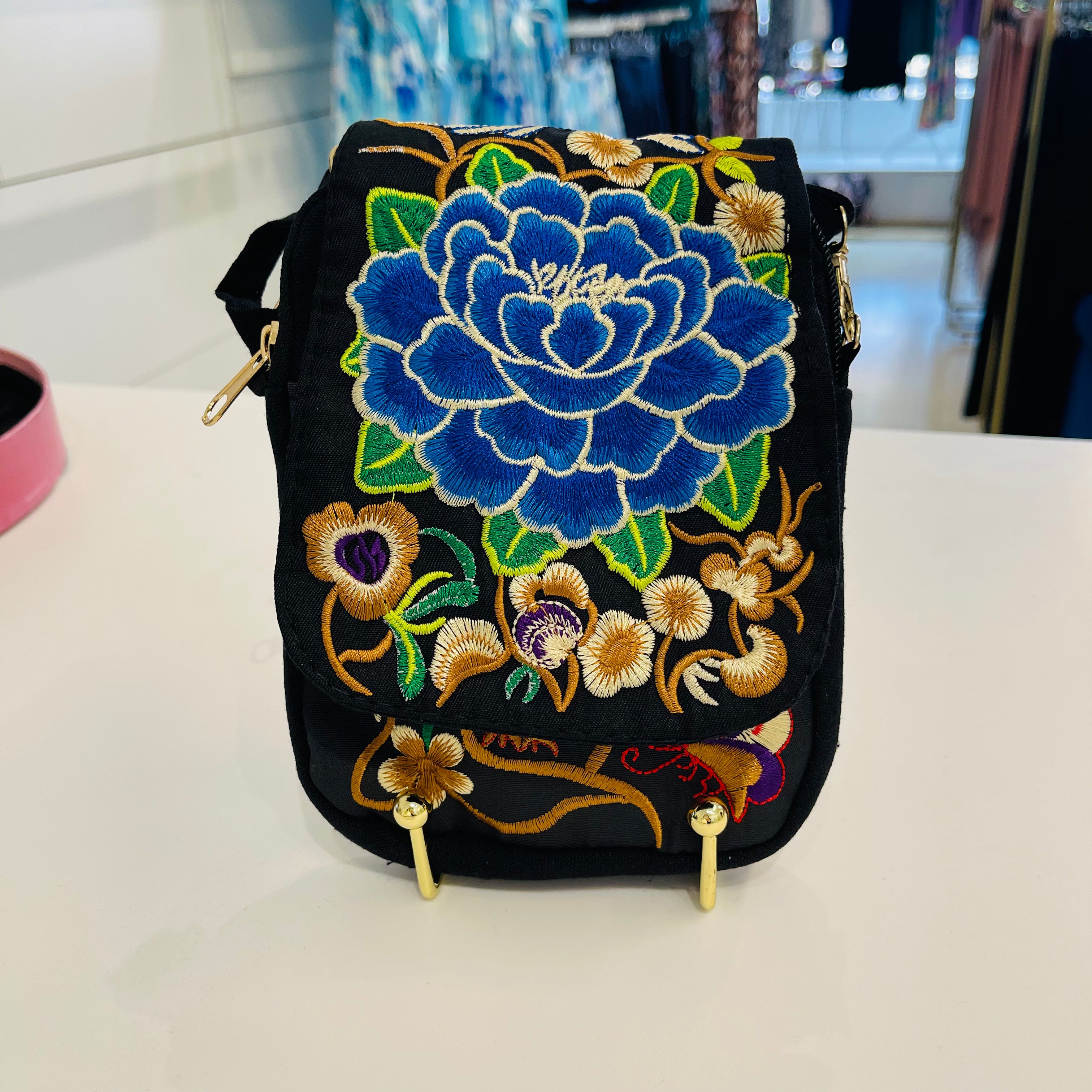 Embroidered Phone Bag