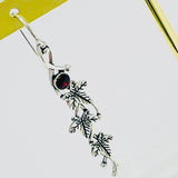 Ivy Leaf Crystal Drop Earrings