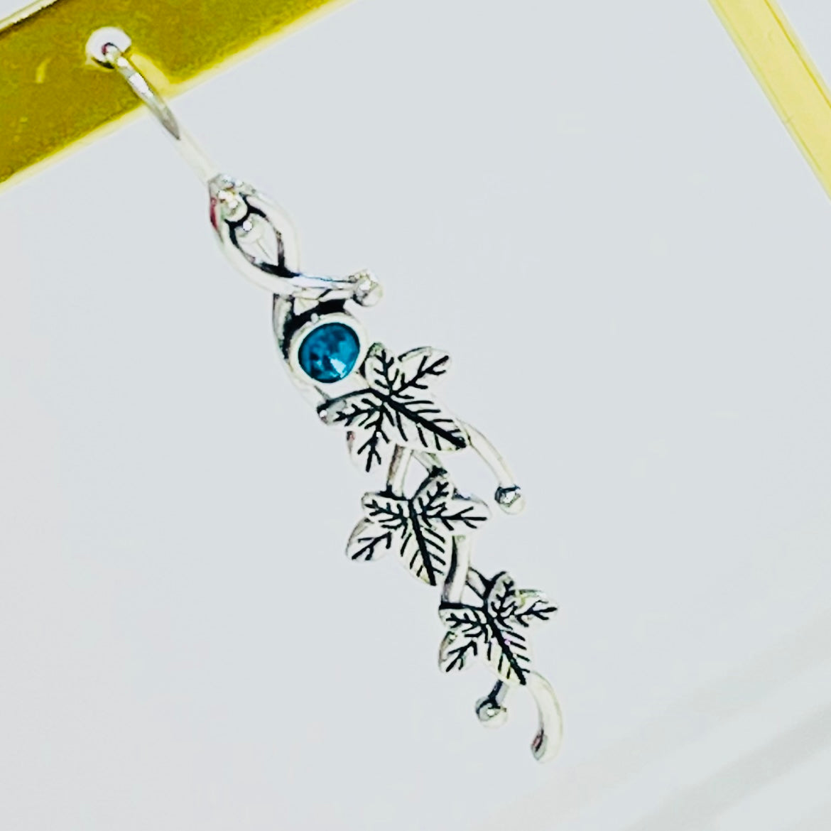 Ivy Leaf Crystal Drop Earrings