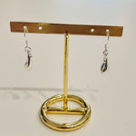 Sterling Silver hollow crescent earrings 