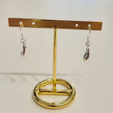 Sterling Silver hollow crescent earrings 