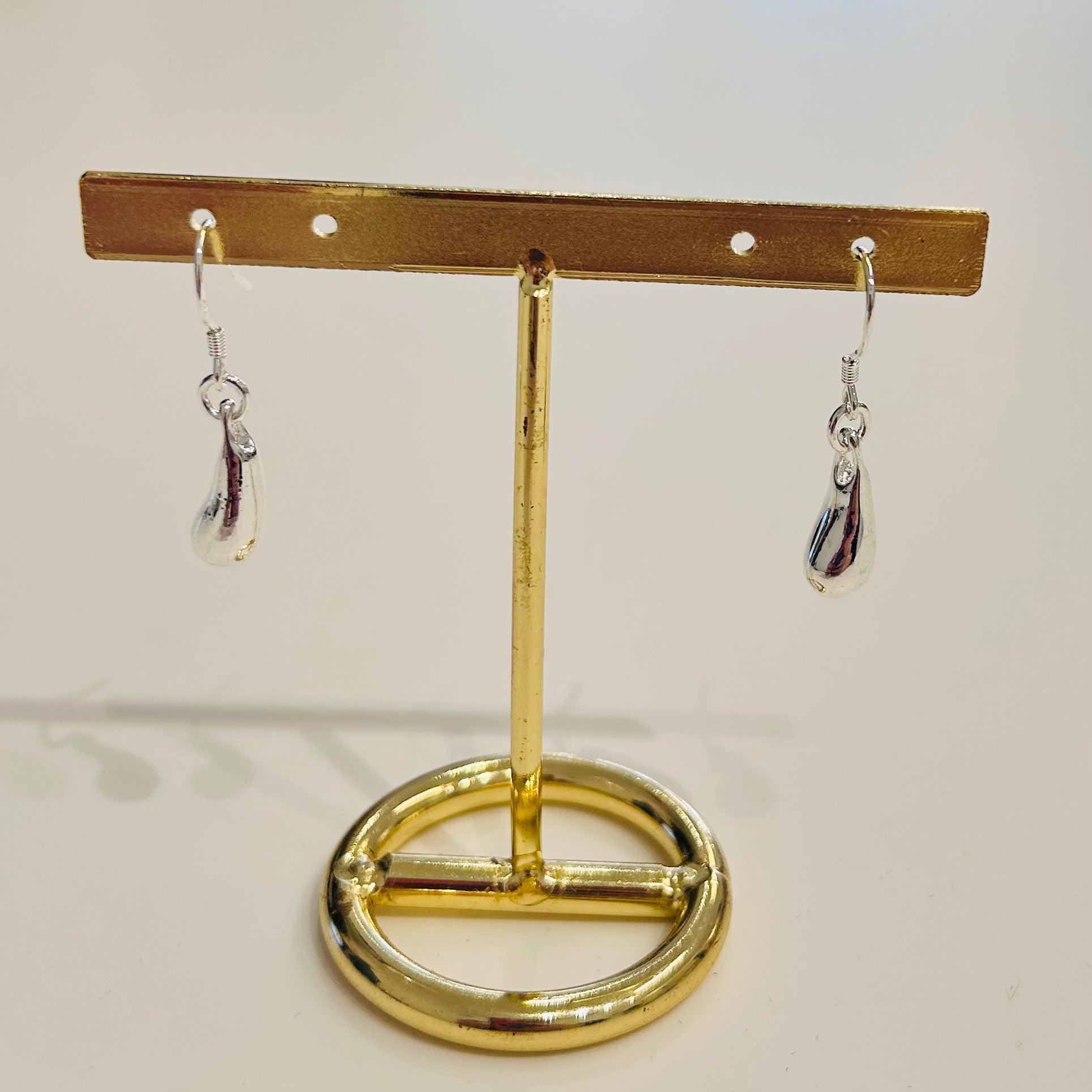 Sterling Silver hollow crescent earrings 