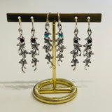 Ivy Leaf Crystal Drop Earrings