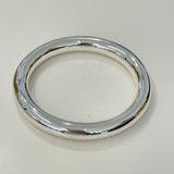 Silver bracelet on a white background