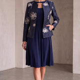 Navy Silk Jacket - Designer silk luxury to elevate any outfit