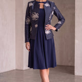 Navy Silk Jacket - Designer silk luxury to elevate any outfit