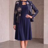 Navy Silk Jacket - Designer silk luxury to elevate any outfit