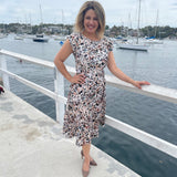 Animal Print Linen Dress