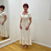 White Linen and Lace Dress