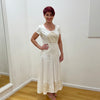 White Linen and Lace Dress